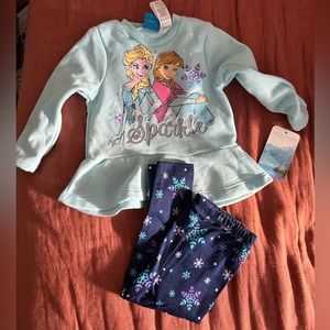 NWT Frozen sweater and leggings set